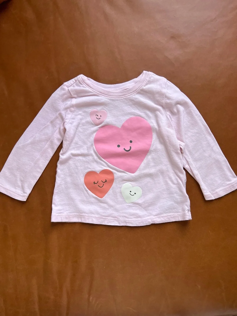 GAP Baby Pink Hearts T-Shirt, 18-24mo